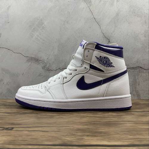 【320】[CD0461-151]-[AIR JORDAN 1 HIGH OG WHITE/WHITE/COURT PURPLE]-[WOMAN:36-39]-[MAN:40-46]