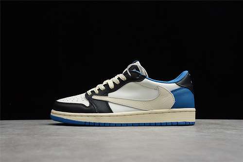 【380】[CQ3227-105]-[TRAVIS SCOTT X AIR JORDAN 1 LOW SAIL/BLACK/BLUE-WHITE]-[WOMAN:36-39]-[MAN:40-46]