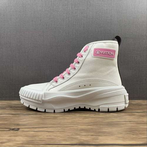 【400】[L*V CANVAS BOOTS WHITE/WHITE/PINK]-[WOMAN:35-40]