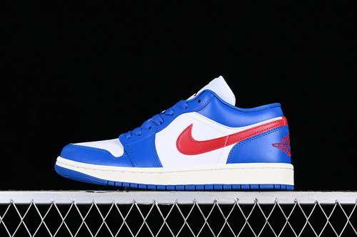 【320】[DC0774-416]-[AIR JORDAN 1 LOW SPORT BLUE/GYM RED-WHITE-SAIL]-[WOMAN:35.5-39]-[MAN:40-46]