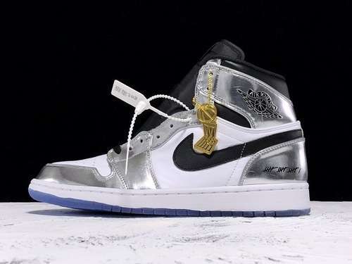 【490】[AQ7476-016]-[GET AIR JORDAN 1 RETRO HIGH THINK 16 CHROME/BLACK-WHITE-TURBO]