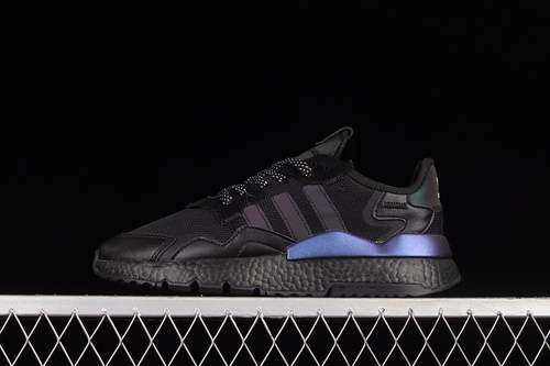【280】[FW6697]-[NITE JOGGER BOOST SHOES CORE BLACK/CORE BLACK/PURPLE]-[WOMAN:36-39]-[MAN:40-45]