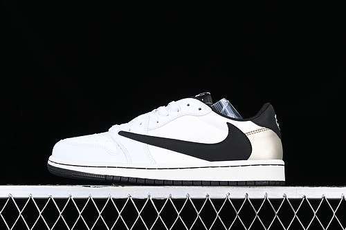 【380】[DM7866-814]-[TRAVIS SCOTT AIR JORDAN 1 LOW OG WHITE/BLACK]-[WOMAN:36-39]-[MAN:40-47.5]