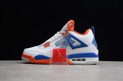 [84-82-93]-[308497-171]-[AIR JORDAN 4 RETRO KNICKS WHITE/ROYAL BLUE-ORANGE]-[MAN:40-46]