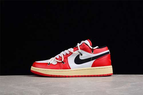 【340】[553560-118]-[AIR JORDAN 1 LOW GS CHICAGO WHITE/GYM RED/BLACK]-[WOMAN:36-39]-[MAN:40-46]