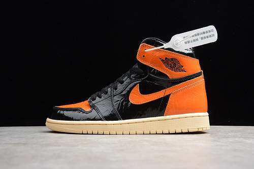 [555088-028]-[CJ AIR JORDAN 1 HIGH OG SHATTERED BACKBOARD 3.0 BLACK/ORANGE]