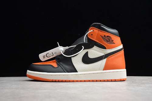 [555088-005]-[CJ AIR JORDAN 1 RETRO HIGH SHATTERED BACKBOARD BLACK/STARFISH]-[MAN:40-45]
