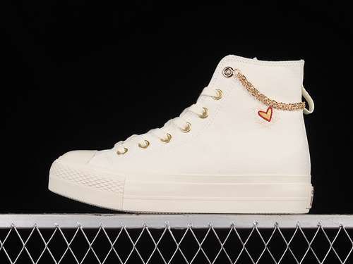 【240】[A04453C]-[CHUCK TAYLOR ALL STAR HIGH VALENTINE&#x27;S DAY 2023 EGRET/THRIFTSHOP YELLOW]-[3