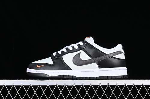 【330】[FN7808-001]-[DUNK LOW MINI SWOOSH BLACK/WHITE/TOTAL ORANGE]-[WOMAN:36-39]-[MAN:40-47.5]
