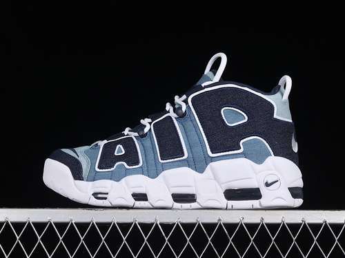 【380】[CJ6125-100]-[AIR MORE UPTEMPO 96 DENIM WHITE/OBSIDIAN/TOTAL ORANGE]-[WOMAN:36-39]-[MAN:40-46]