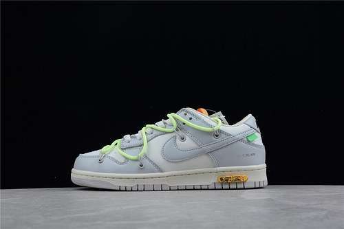 【480】[DM1602-128]-[OW X SB DUNK LOW LOT 43 OF 50 SAIL/NEUTRAL GREY/BARELY VOLT]-[UNISEX:36-47.5]