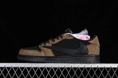 【340】[DM7866-202]-[TRAVIS SCOTT X AIR JORDAN 1 LOW OG DARK MOCHA/BLACK/VELVET BROWN]-[36-47.5]