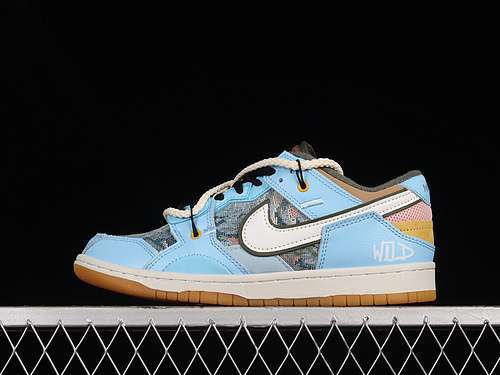 【300】[DB0500-200]-[SB DUNK LOW SCRAP WHITE/BLUE/BROWN/GREEN]-[WOMAN:36-39]-[MAN:40-45]