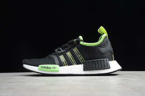 【300】[FX1032]-[NMD_R1 SHOES CORE BLACK/CORE BLACK/SIGNAL GREEN]-[WOMAN:36-39]-[MAN:40-45]