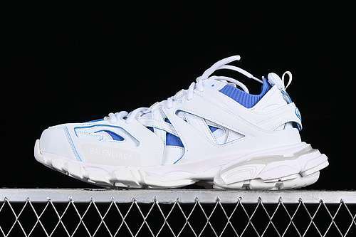 【540】[W3SKC9056]-[BA*LEN*CIAGA TRACK SNEAKER TESS S.GOMMA RES BI ALV/TIS EFF NUBUK/TIS E WHITE/BLUE]