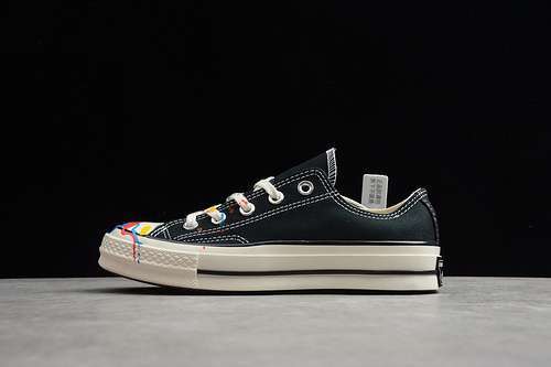 【230】[162058C]-[CHUCK TAYLOR ALL-STAR 70S LOW BLACK/MULTI-COLOR/EGRET]-[UNISEX:35-44]