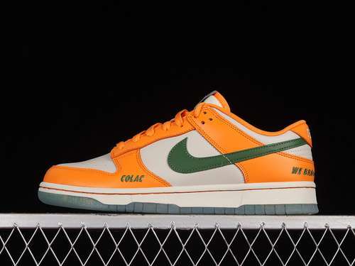 【330】[DR6188-800]-[FLORIDA A&amp;M UNIVERSITY SB DUNK LOW ORANGE HORIZON/FORTRESS GREEN]-[36-46]