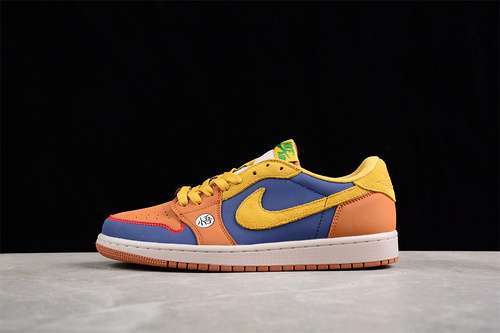 【300】[DM7866-892]-[AIR JORDAN 1 RETRO LOW GOKU YELLOW/ORANGE/BLUE]-[WOMAN:36-39]-[MAN:40-47.5]