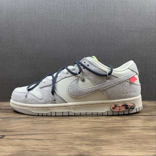 【450】[DJ0950-115]-[OW X SB DUNK LOW LOT 20 OF 50 SAIL/NEUTRAL GREY/GRIDIRON]-[UNSIEX:36-47.5]