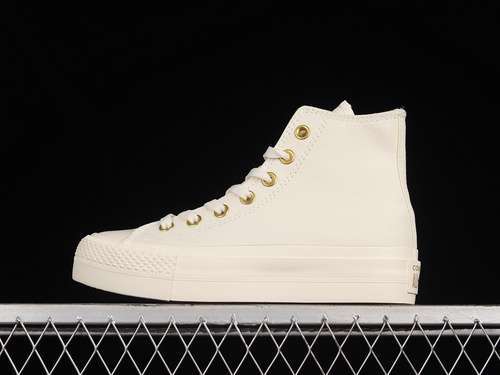 【240】[568380C]-[CHUCK TAYLOR ALL STAR PLATFORM HIGH WHITE/WHITE/GOLD]-[WOMAN:35-40]