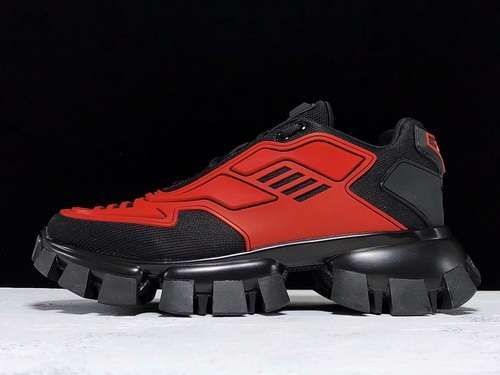 【460】[PRA*DA LOW-TOP SNEAKER BLACK/RED]-[WOMAN:35-39]-[MAN:40-44]