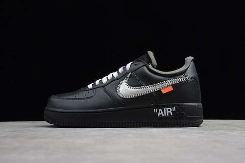 【380】[AV5210-001]-[GZ OW X AIR FORCE 1 LOW 07 VIRGIL BLACK/METALLIC SILVER]-[UNISEX:36-45]