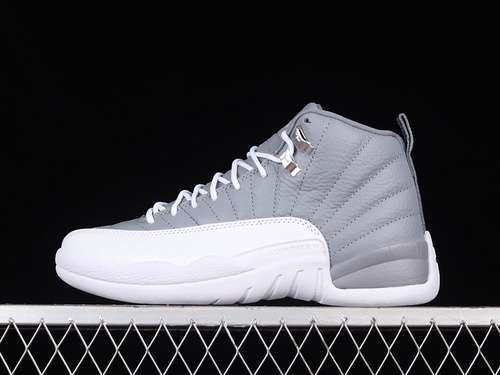 【550】[CT8013-015]-[ZG AIR JORDAN 12 RETRO STEALTH/WHITE/COOL GREY]-[MAN:40-47.5]