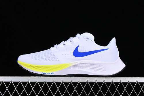 【260】[BQ9646-102]-[AIR ZOOM PEGASUS 37 WHITE/BLUE/YELLOW/GREY]-[MAN:39-46]