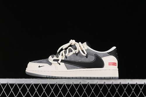 【380】[SJ0086-132]-[TRAVIS SCOTT X FRAGMENT DESIGN X AIR JORDAN 1 LOW OG SP WHITE/GREY/BLACK]-[36-45]