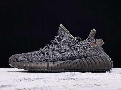 【600】[FU9007]-[HUPU YEEZY BOOST 350 V2 STATIC REFLECTIVE BLACK/BLACK]-[UNISEX:36-46.5]