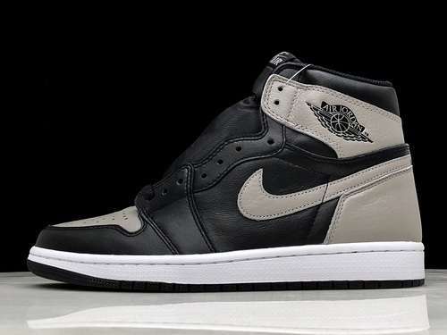 【600】[555088-013]-[HUPU AIR JORDAN 1 RETRO HIGH OG SHADOW BLACK-MEDIUM/GREY]-[MAN:41-46]