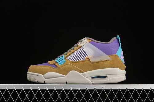 【550】[DJ5718-300]-[UNION LA X AIR JORDAN 4 RETRO DESERT MOSS/TURQUOISE BLUE/DARK IRIS]
