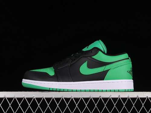 【280】[553558-065]-[AIR JORDAN 1 LOW BLACK/BLACK-LUCKY GREEN-WHITE]-[WOMAN:36-39]-[MAN:40-46]