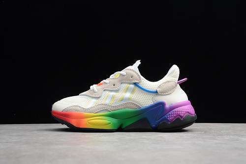 [59-57-66]-[EG1076]-[OZWEEGO PRIDE SHOES OFF WHITE/BLUE TINT/CORE BLACK]-[UNISEX:36-45]