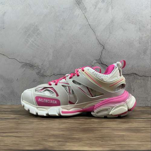 【580】[BA*LEN*CIAGA TRACK 3.0 SNEAKER BEIGE/PINK/WHITE]-[WOMAN:35-39]-[MAN:40-46]