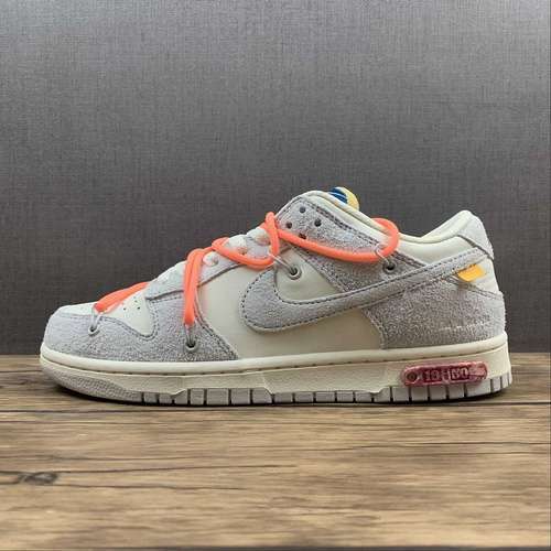 【450】[DJ0950-119]-[OW X SB DUNK LOW LOT 19 OF 50 SAIL/NEUTRAL GREY/ORANGE PULSE]-[UNISEX:36-47.5]