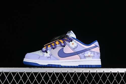 【380】[CW1590-104]-[DUNK LOW GS WHITE/GAME ROYAL/BLACK/BRIGHT CRIMSON]-[WOMAN:36-40]