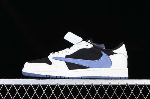 【360】[DM7866-040]-[TRAVIS SCOTT AIR JORDAN 1 LOW OG WHITE/BLACK/BLUE]-[WOMAN:36-39]-[MAN:40-47.5]