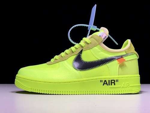 【550】[AO4606-700]-[OG AIR FORCE 1 LOW X OFF WHITE VOLT/HYPER JADE-CONE-BLACK]