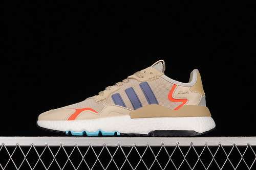 【280】[FW6703]-[NITE JOGGER BOOST SHOES LIGHT BROWN/CLOUD WHITE/BLUE]-[WOMAN:36-39]-[MAN:40-45]