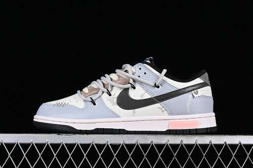 【330】[DD1391-100]-[SB DUNK LOW TS WHITE/BLACK/BLUE]-[WOMAN:36-39]-[MAN:40-46]