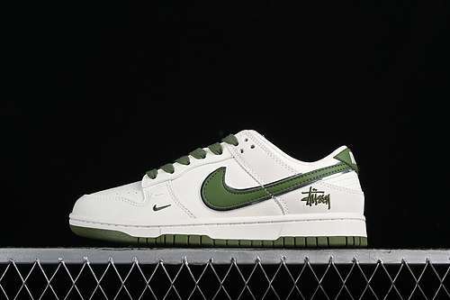 【360】[DQ1098-381]-[STUSSY X SB DUNK LOW OFF WHITE/GREEN]-[WOMAN:36-39]-[MAN:40-45]