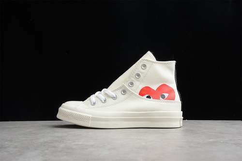 【240】[1CL877]-[CHUCK TAYLOR ALL-STAR 70S HIGH X PLAY COMME DES GARÇONS WHITE/WHITE/RED]