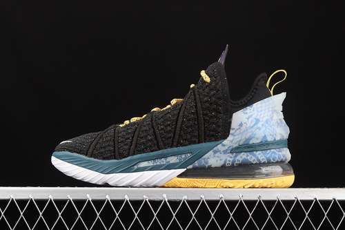 【400】[DB7644-003]-[LEBRON 18 EP REFLECTIONS BLACK/BLEACHED AQUA/TOPAZ GOLD/DARK TEAL]-[MAN:39-46]
