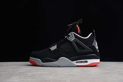 【320】[308497-060]-[AIR JORDAN 4 RETRO OG BRED BLACK/CEMENT GREY-SUMMIT WHITE-FIRE RED]