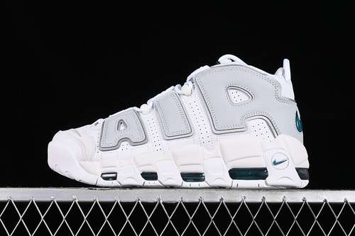 【350】[DR7854-100]-[AIR MORE UPTEMPO METALLIC TEAL SUMMIT WHITE/GREY FOG/BRIGHT SPRUCE/GREY FOG]
