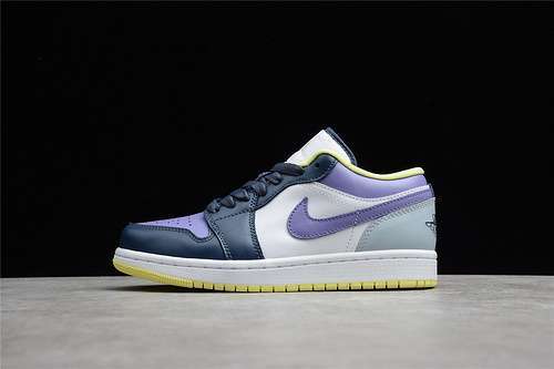 【340】[DJ4342-400]-[CJ AIR JORDAN 1 LOW MISMATCHED THUNDER BLUE/WHITE/PURPLE MAGENTA]-[WOMAN:35.5-40]