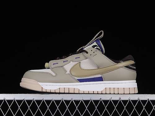 【280】[DV0821-300]-[AIR DUNK LOW 3.0 REMASTERED GREY/BLUE/GREEN/GUM LIGHT BROWN/WHITE]-[UNISEX:36-45]
