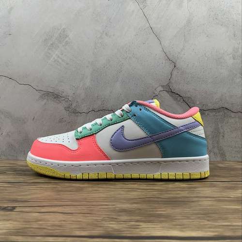 【380】[DD1872-100]-[SB DUNK LOW SE EASTER WHITE/GREEN GLOW/SUNSET PULSE]-[WOMAN:36-40]