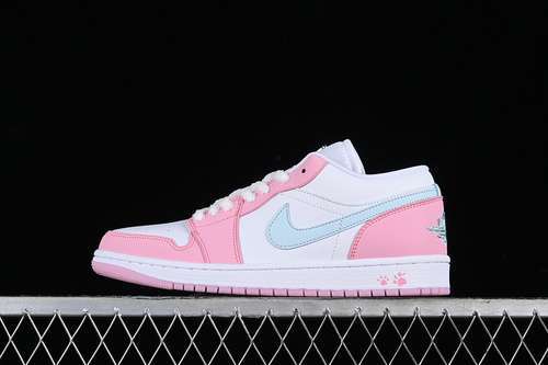 【260】[HM3703-141]-[AIR JORDAN 1 LOW WHITE/PINK/BLUE]-[WOMAN:36-39]-[MAN:40-46]